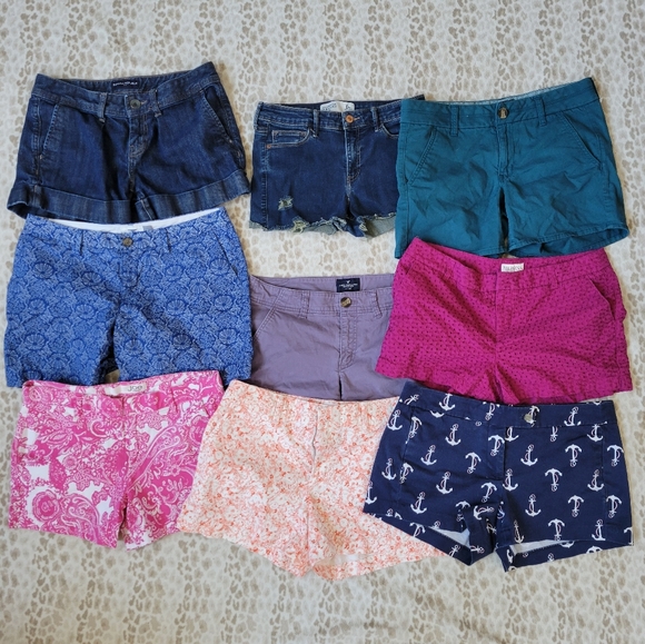 Lot 9 Sz 4 6 Shorts American Eagle Abercrombie Gap J Crew Banana Republic Jean - Picture 5 of 12